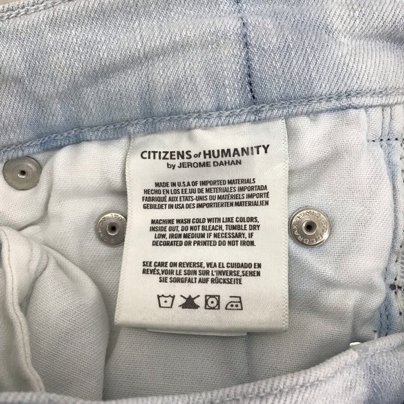 Citizens Of Humanity Blue Rocket Crop High-Rise Skinny Jeans Casual Size 27 - Picture 3 of 9